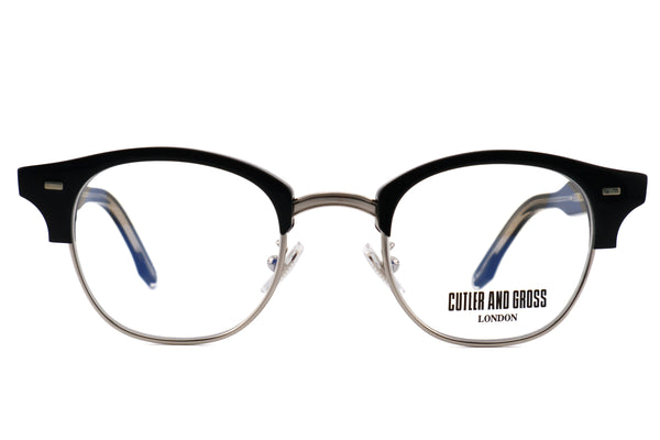 CUTLER AND GROSS CGOP 1333 col.01 Black Silver 眼鏡 サーモント 正面