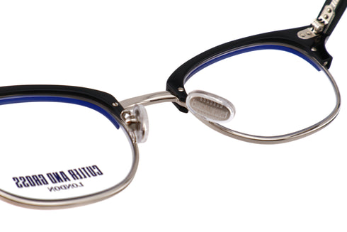 CUTLER AND GROSS CGOP 1333 col.01 Black Silver 眼鏡 サーモント 鼻パッド