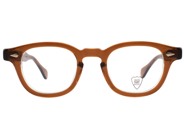 JULIUS TART OPTICAL AR 44size col.Brown Crystal Ⅱ ジュリアスタートオプティカル ブラウンクリスタル ボストンウェリントン型 眼鏡 正面