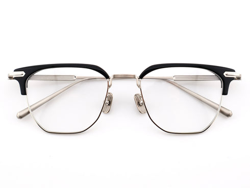 Lunetta BADA 73/09 col.0010 BLACK・SILVER 眼鏡 サングラス サーモントフレーム 正面画像