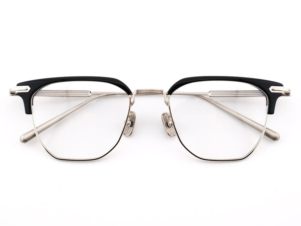 Lunetta BADA 73/09 col.0010 BLACK・SILVER 眼鏡 サングラス サーモントフレーム 正面画像