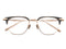 Lunetta BADA 73/09 col.0140 DARK GREY・GRACE GOLD 眼鏡 サングラス サーモントフレーム 正面画像