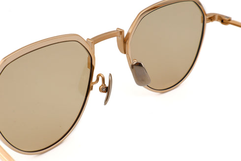 Lunetta BADA 74/03 col.1021 WHITE GOLD / LIGHT BROWN 眼鏡 サングラス メタルフレーム ディテール