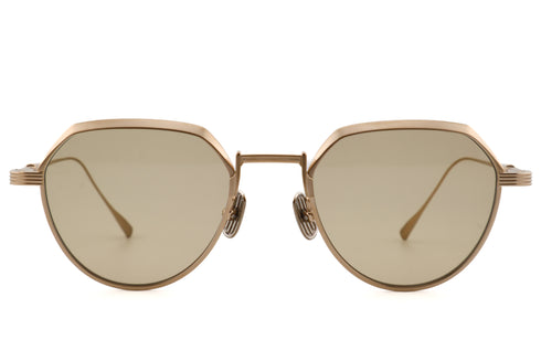 Lunetta BADA 74/03 col.1021 WHITE GOLD / LIGHT BROWN 眼鏡 サングラス メタルフレーム 正面画像