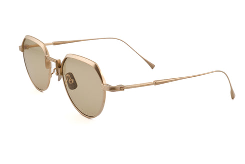 Lunetta BADA 74/03 col.1021 WHITE GOLD / LIGHT BROWN 眼鏡 サングラス メタルフレーム 側面画像