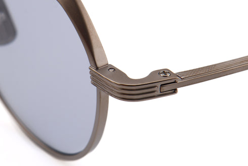 Lunetta BADA 74/03 col.1061 GUN / LIGHT BLUE GREY 眼鏡 サングラス メタルフレーム ディテール