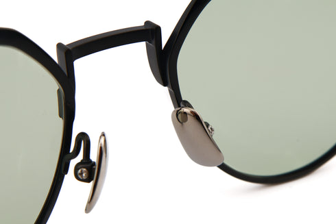 Lunetta BADA 74/03 col.1071 BLACK / LIGHT GREEN 眼鏡 サングラス メタルフレーム ディテール
