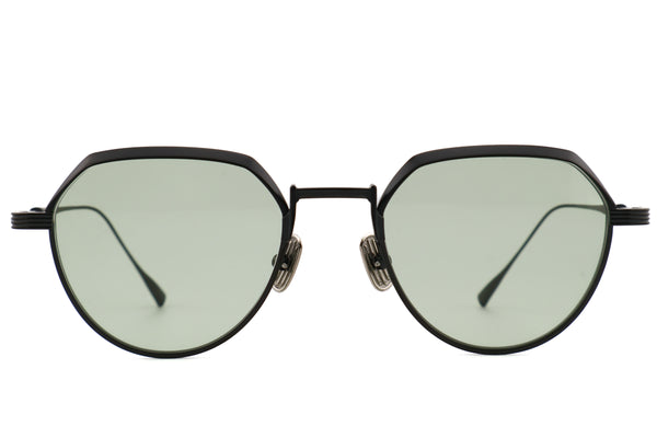 Lunetta BADA 74/03 col.1071 BLACK / LIGHT GREEN 眼鏡 サングラス メタルフレーム 正面画像