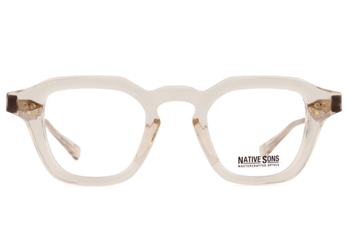 NATIVE SONS Usonia col.Honey Mauve(ネイティブサンズ ユーソニア)セルフレーム 多角形 ウェリントンシェイプ 正面
