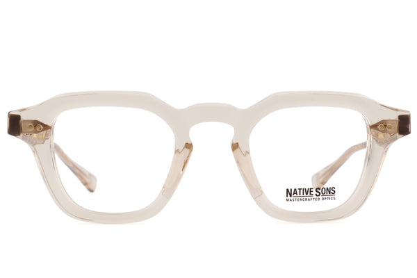 NATIVE SONS Usonia col.Honey Mauve(ネイティブサンズ ユーソニア)セルフレーム 多角形 ウェリントンシェイプ 正面