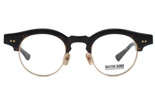 NATIVE SONS(ネイティブサンズ) Hitchcock(ヒッチコック) col.Gasoline サーモント ブロウ 眼鏡 サングラス コンビネーションフレーム 正面画像