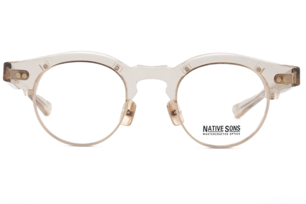 NATIVE SONS(ネイティブサンズ) Hitchcock(ヒッチコック) col.Honey Mauve サーモント ブロウ 眼鏡 サングラス コンビネーションフレーム 正面画像