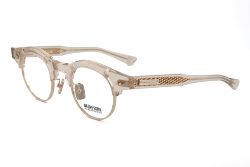 NATIVE SONS(ネイティブサンズ) Hitchcock(ヒッチコック) col.Honey Mauve サーモント ブロウ 眼鏡 サングラス コンビネーションフレーム 側面画像