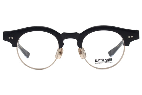 NATIVE SONS(ネイティブサンズ) Hitchcock(ヒッチコック) col.Black サーモント ブロウ 眼鏡 サングラス コンビネーションフレーム 正面画像