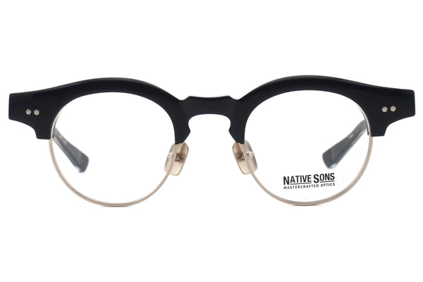 NATIVE SONS(ネイティブサンズ) Hitchcock(ヒッチコック) col.Black サーモント ブロウ 眼鏡 サングラス コンビネーションフレーム 正面画像