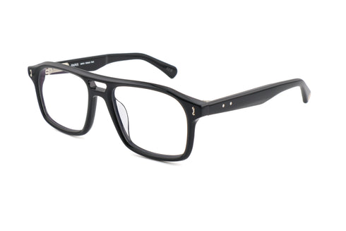 PETER AND MAY S112 CIGALE col.Black ピーターアンドメイ シガール ブラック 眼鏡 アヴィエーター ダブルブリッジ ツーブリッジ 側面