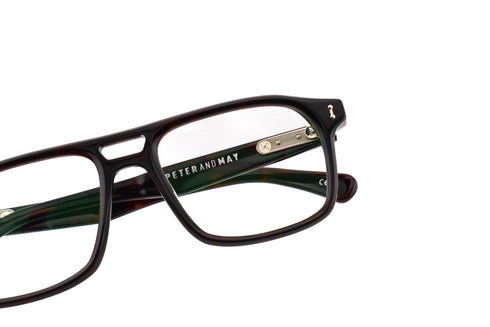 PETER AND MAY S112 CIGALE col.Dark Shell ピーターアンドメイ シガール ダークシェル 眼鏡 アヴィエーター ダブルブリッジ ツーブリッジ