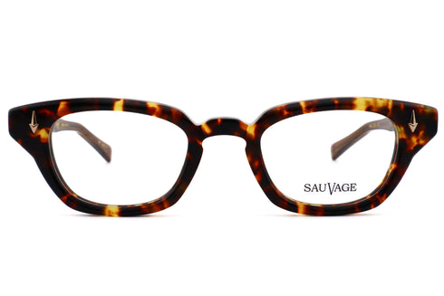 SAUVAGE(サヴァージュ) Lady Jane(レディジェーン)col.Brown Tortoise 眼鏡 サングラス セルフレーム キャットアイシェイプ べっ甲柄 正面画像
