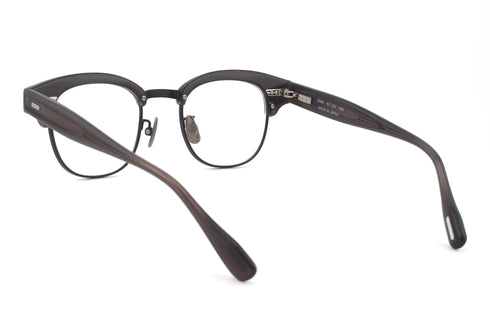 YUICHI TOYAMA.(ユウイチトヤマ) U-151 OMA col.04 Charcoal Gray Matt Black サーモント ブロウ 眼鏡 サングラス コンビネーションフレーム 背面画像
