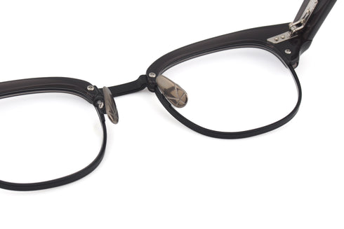 YUICHI TOYAMA.(ユウイチトヤマ) U-151 OMA col.04 Charcoal Gray Matt Black サーモント ブロウ 眼鏡 サングラス コンビネーションフレーム ノーズパッド