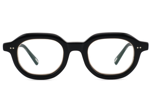 YUICHI TOYAMA.(ユウイチトヤマ) U-185 BRS col.01 Black/Gold 正面 物撮り