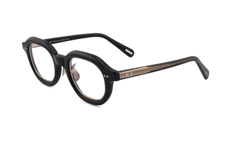 YUICHI TOYAMA.(ユウイチトヤマ) U-185 BRS col.01 Black/Gold 斜めカット 物撮り