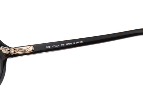 YUICHI TOYAMA.(ユウイチトヤマ) U-185 BRS col.01 Black/Gold テンプル 印字