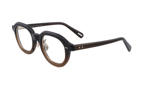 YUICHI TOYAMA.(ユウイチトヤマ) U-185 BRS col.04 fade brown/white gold 斜めカット 物撮り