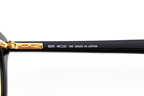 YUICHI TOYAMA U-171 BER セルフレーム メガネ 01 Black Gold ブラック ゴールド テンプル