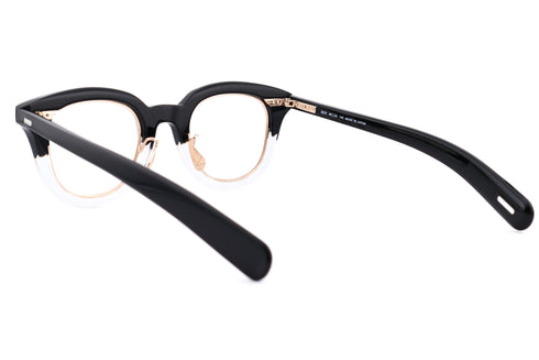 YUICHI TOYAMA U-171 BER セルフレーム メガネ col.02 Black + Clear half White gold ブラック クリア ハーフ ホワイトゴールド 背面