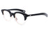 YUICHI TOYAMA U-171 BER セルフレーム メガネ col.02 Black + Clear half White gold ブラック クリア ハーフ ホワイトゴールド サイド