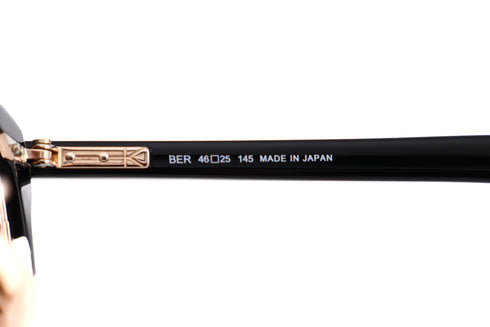 YUICHI TOYAMA U-171 BER セルフレーム メガネ col.02 Black + Clear half White gold ブラック クリア ハーフ ホワイトゴールド テンプル