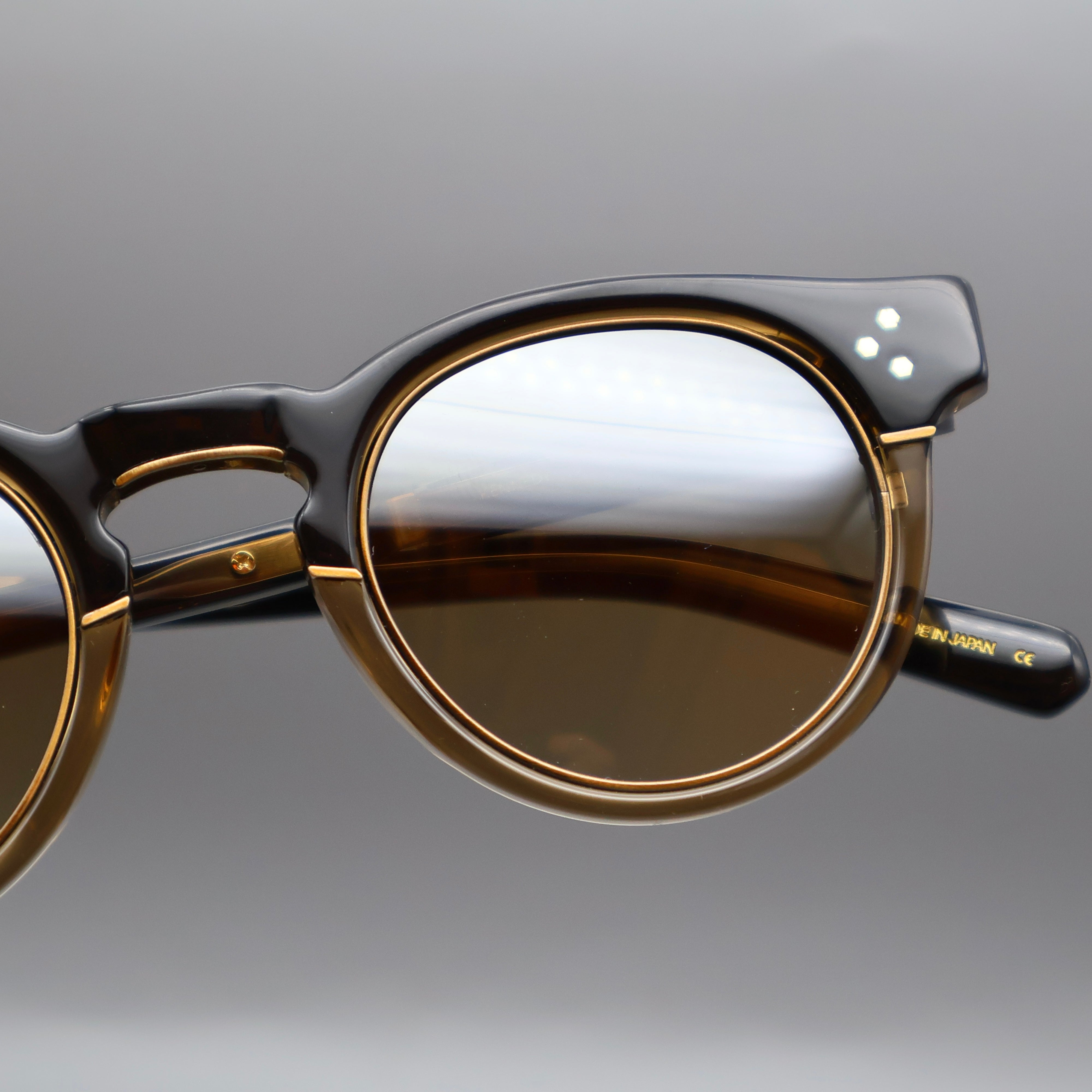 美品 GARRETT LEIGHT クリアフレーム 彫金ゴールド サングラス 01_ff496ae9-0d35-4da4-b83f-