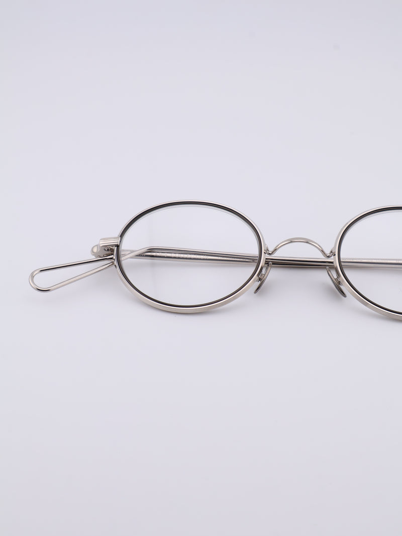 AHLEM（アーレム） Paris 04（Limited） col.White Gold/Ruthenium 眼鏡
Eyeglasses
Oval Shape（オーバルシェイプ）
Metal Frame（メタルフレーム）
double rim（ダブルリム）