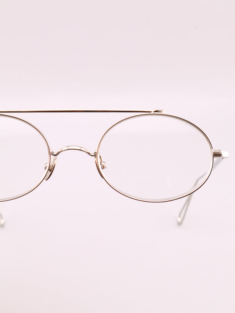 AHLEM（アーレム） Turbigo col.White Gold 眼鏡
Eyeglasses
Metal Frame（メタルフレーム）
Double Bridge（ダブルブリッジ）
Oval Shape（オーバルシェイプ）